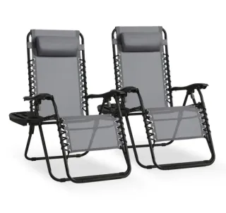 Juego 2 Tumbonas Plegables de 63x83x106