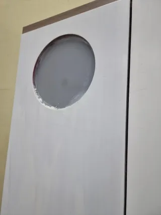 Armario Esquinero Madera y Cristal