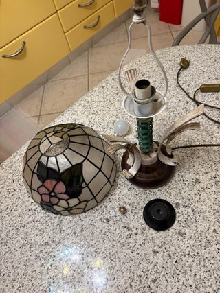 Lampada Tiffany Vetro e Metallo