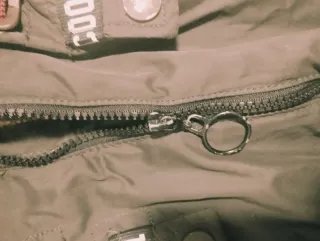 Chaqueta niño verde militar borreguito