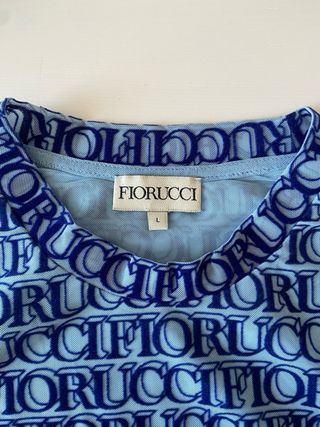 Vestido Fiorucci mini azul talla L