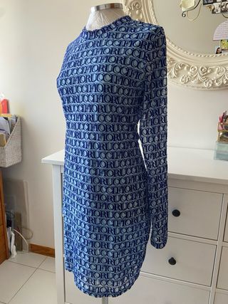 Vestido Fiorucci mini azul talla L