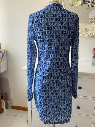 Vestido Fiorucci mini azul talla L