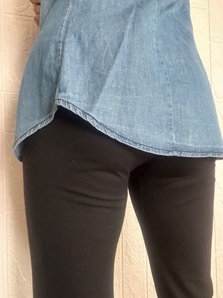 Camisa vaquera sin mangas con corchetes Talla L