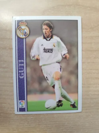 Cromo de Guti en el Real Madrid 00-01. Mundi Cards