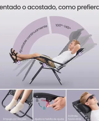 2 Tumbonas Plegables Silla Playa Exterior