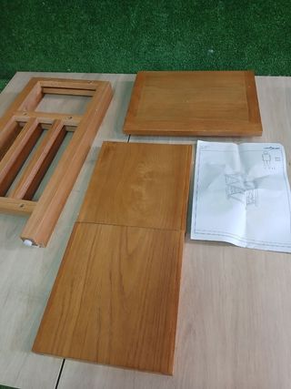 vidaXL Mesa auxiliar con estante