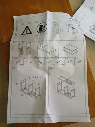 vidaXL Mesa auxiliar con estante