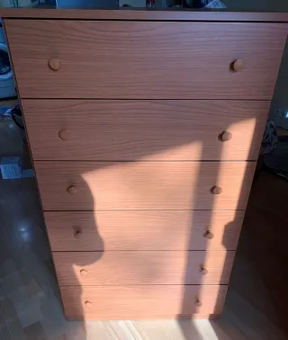 Cómoda Chifonier Madera Clara 6 Cajones