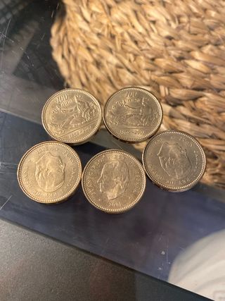 5 Monedas 100 Pesetas Juan Carlos I 2001