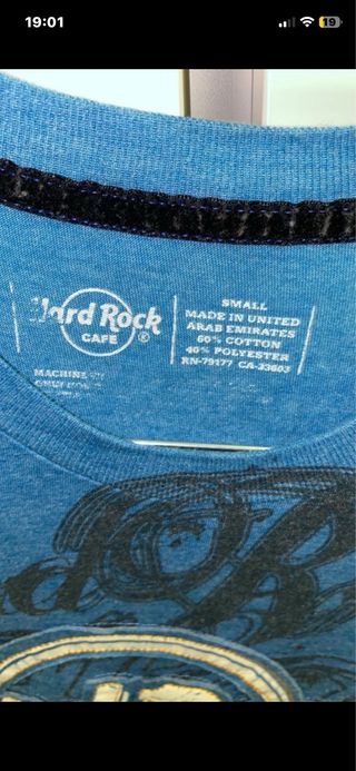 Maglietta Hard Rock Cafe Uomo Blu Taglia S