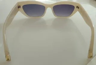 Gafas de sol nacaradas crema y oro dorado