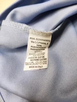 Camicetta donna azzurra manica lunga