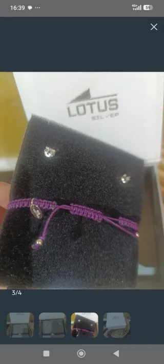 Conjunto Lotus Silver Pulsera y Pendientes