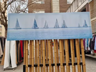 Cuadro de veleros en el mar