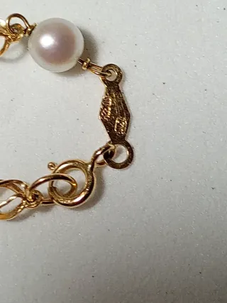 Pulsera Oro 18k Perlas auténticas