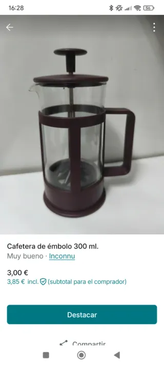 Cafetera de émbolo 300 ml