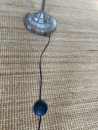 Lámpara de pie vintage metal plateado