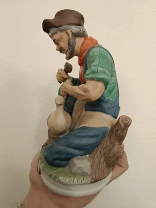 Figura Vintage Artesano Tallador Cerámica