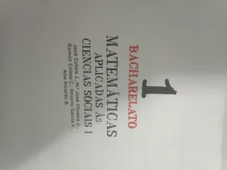 Matemáticas aplicadas ás Ciencias Sociais I.