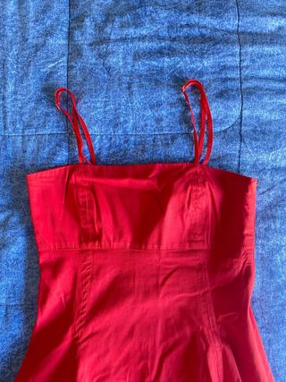 Abito Y2K rosso in cotone