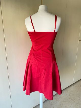 Abito Y2K rosso in cotone