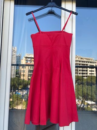 Abito Y2K rosso in cotone