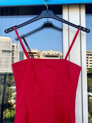 Abito Y2K rosso in cotone