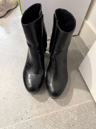 Botas de tacón con plataforma  piel