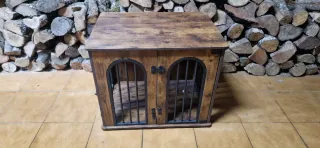 Jaula para perros de madera y metal, sin estrenar