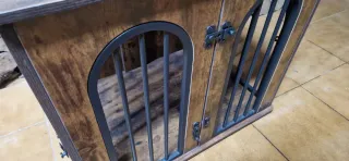 Jaula para perros de madera y metal, sin estrenar