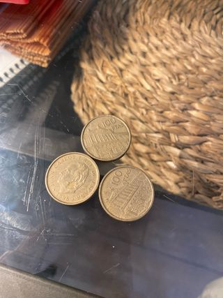 3 Monedas 100 Pesetas 1996