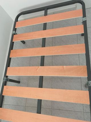 Estructura cama metal 90x190 con somier