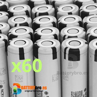 60 Celdas Batería Li-Ion NCR18650BD