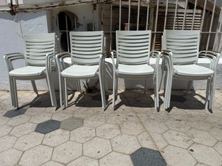 Lote Sillas Apilables Terraza Jardín