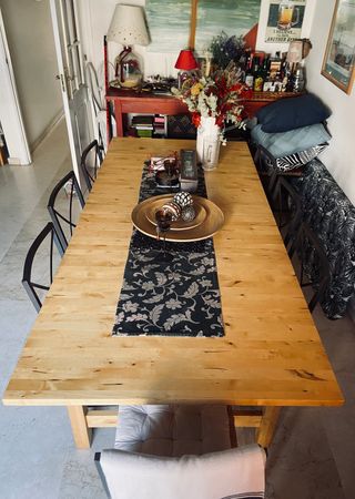 Mesa comedor extensible IKEA 220cm + 9 sillas