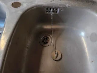 Fregadero doble seno metálico