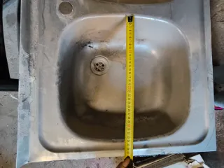 Fregadero doble seno metálico