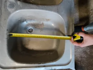 Fregadero doble seno metálico