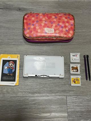 Nintendo 3DS Blanca hshop + 3 juegos
