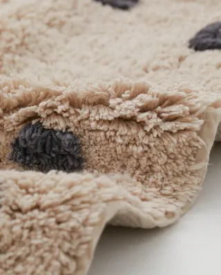 Tappeto in cotone a pois