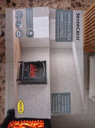 Chimenea eléctrica negra