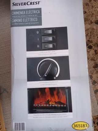 Chimenea eléctrica negra