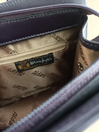 Bolso de piel  color berenjena