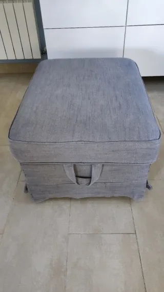 Reposapiés Ikea Ektorp Funda gris y funda roja