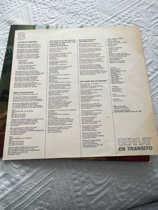 Vinilo Serrat En Transito