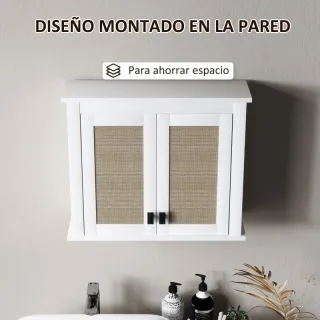 Armario Baño Pared Rattan 60x19,5x49,4 cm