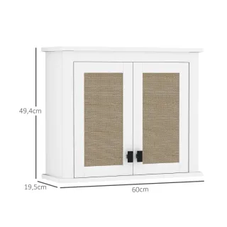 Armario Baño Pared Rattan 60x19,5x49,4 cm