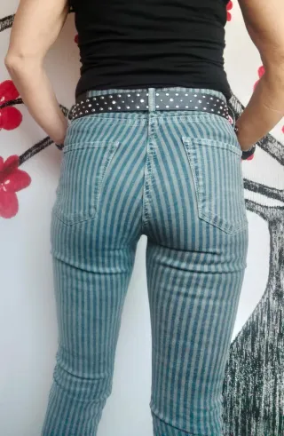 Pantalones Pepe Jeans Rayas Azules/Grises