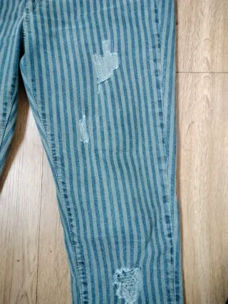 Pantalones Pepe Jeans Rayas Azules/Grises